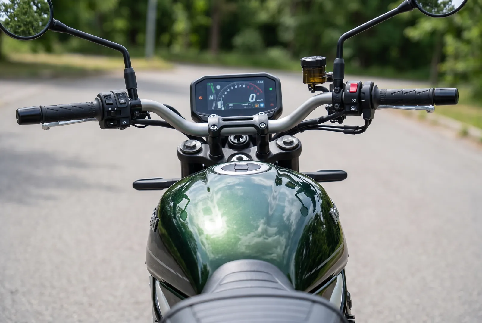 Interieur van een Kawasaki